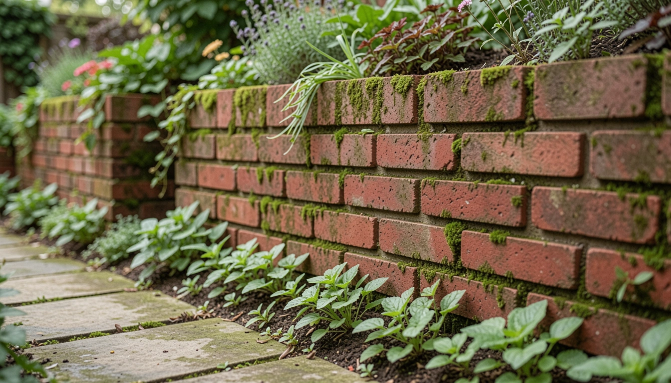 15 Garden Bricks Wall Designs with Timeless Style