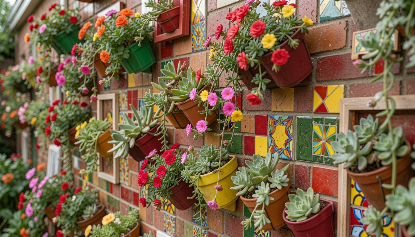 7 Colorful Garden Wall Designs That Pop