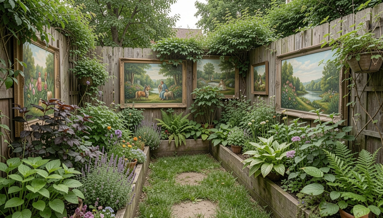 How to Design Garden Wall with Paintings